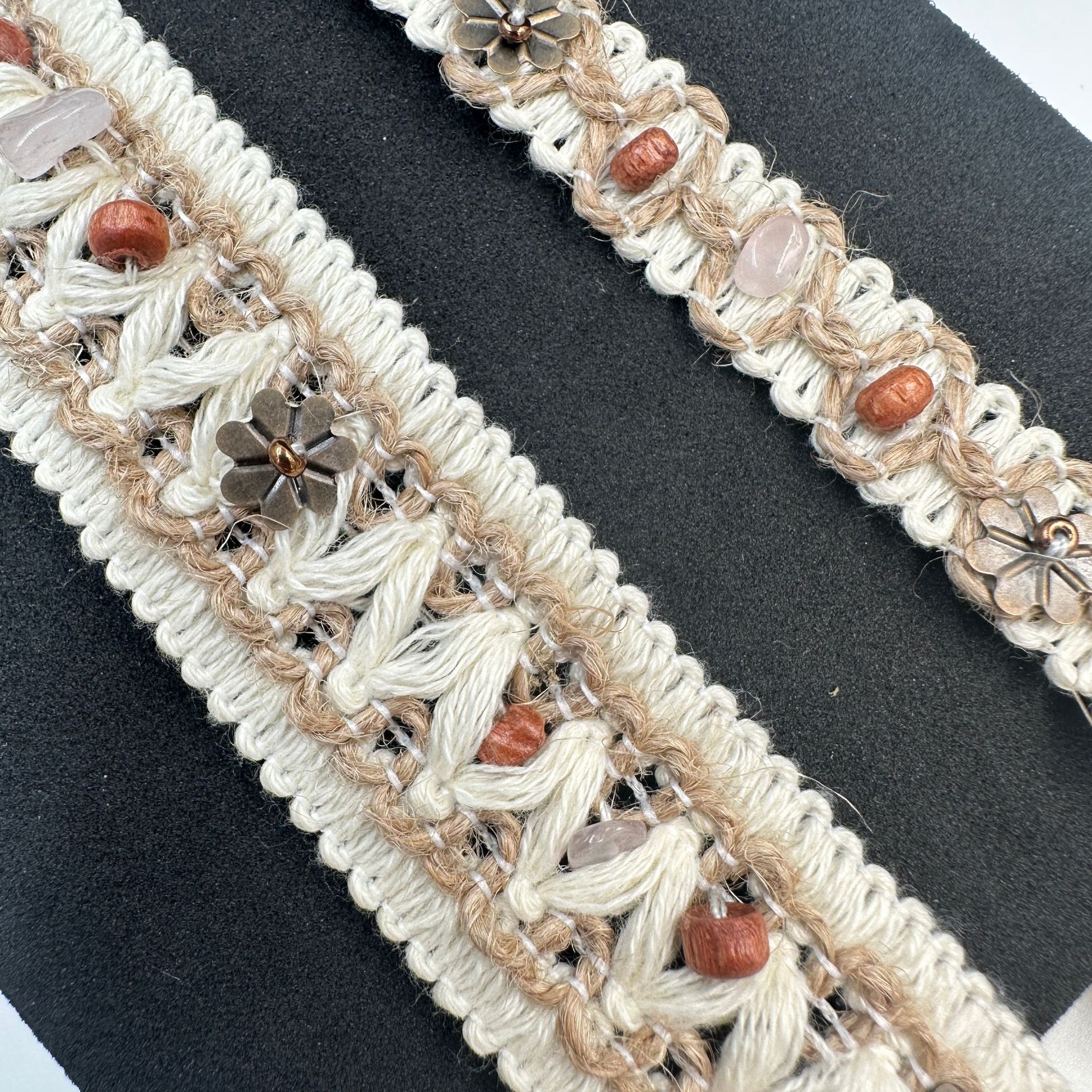 复古小香风衣服边钉宝石款织带木珠花边diy 手工袖口衣襟装饰辅料