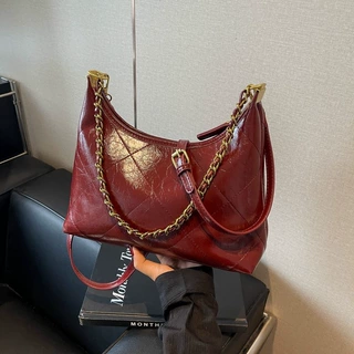 感菱格条包包女2026新款红色结婚新娘包复古百搭单肩斜挎包厂批发