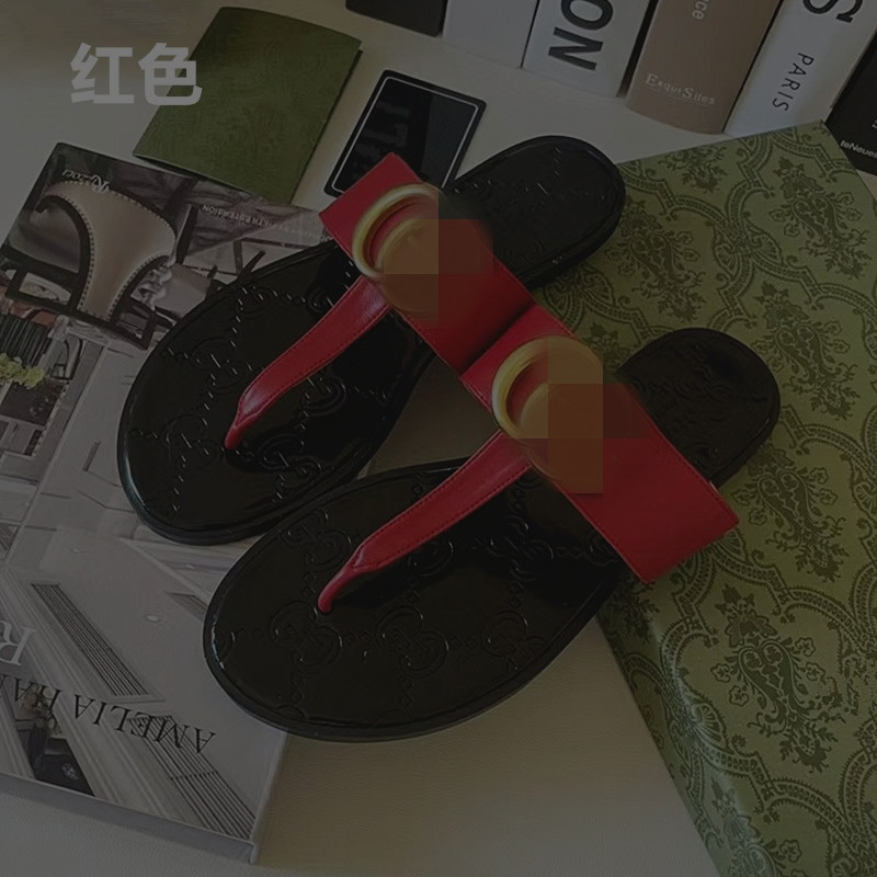 Cambodian Vietnam Singapore Slide Slippers 2025 Summer g Family Metal Buckle Flip-Flops