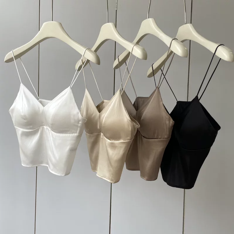 1 Silk wireless bra, comfortable straps, underwear, lifting effect