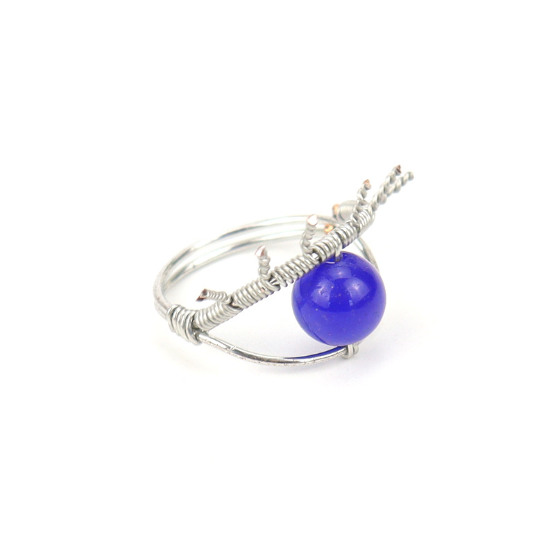 Retro Eye Agate Plating Rings 1 Piece
