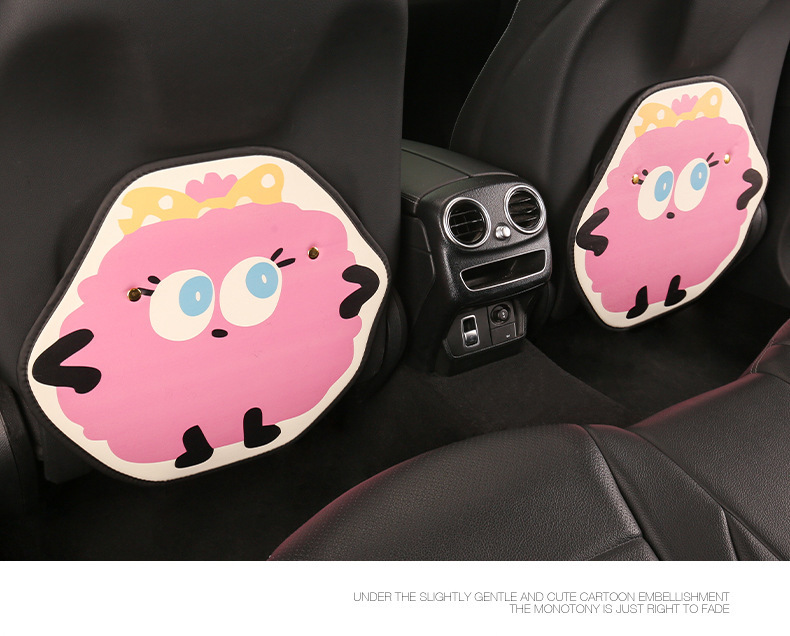 Small bacteria ladies cute cartoon chair back anti-kick cushion car seat chair back anti-fouling cushion back suspension type