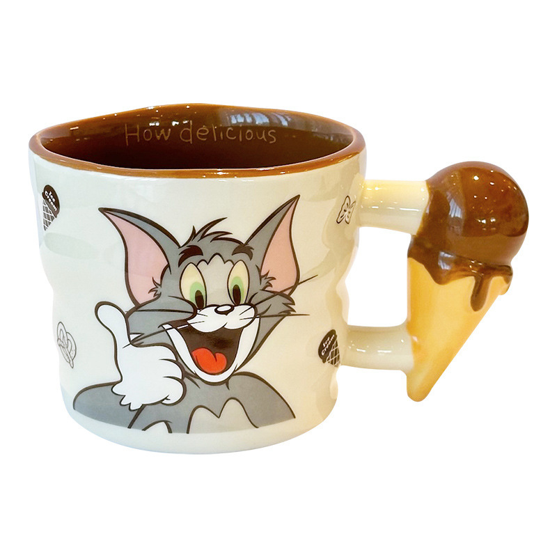 トムとジェリー セラミックマグ カップルウォーターカップ 女性の誕生日ギフトカップ 家庭用飲料水 オフィスコーヒーカップ|undefined