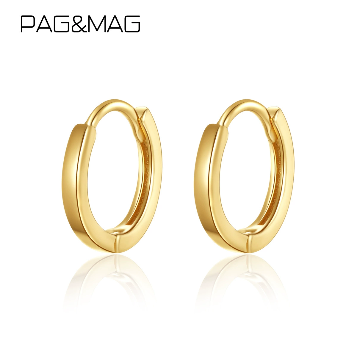 Серьги PAG&MAG минималистичные модные, серебро 925 пробы, корейский стиль, простой элегантный дизайн, для импорта