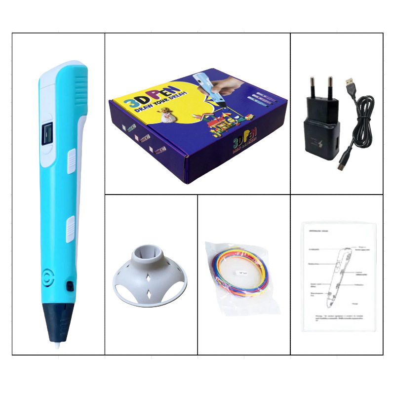 Fábrica directa de impresión 3D pincel infantil puzzle pincel DIY arte tridimensional creación de graffiti pincel explotador transfronterizo