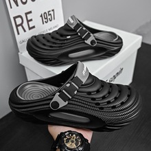 涉水洞洞鞋男夏季外穿防滑厚底耐磨包头拖鞋户外海边运动沙滩凉鞋