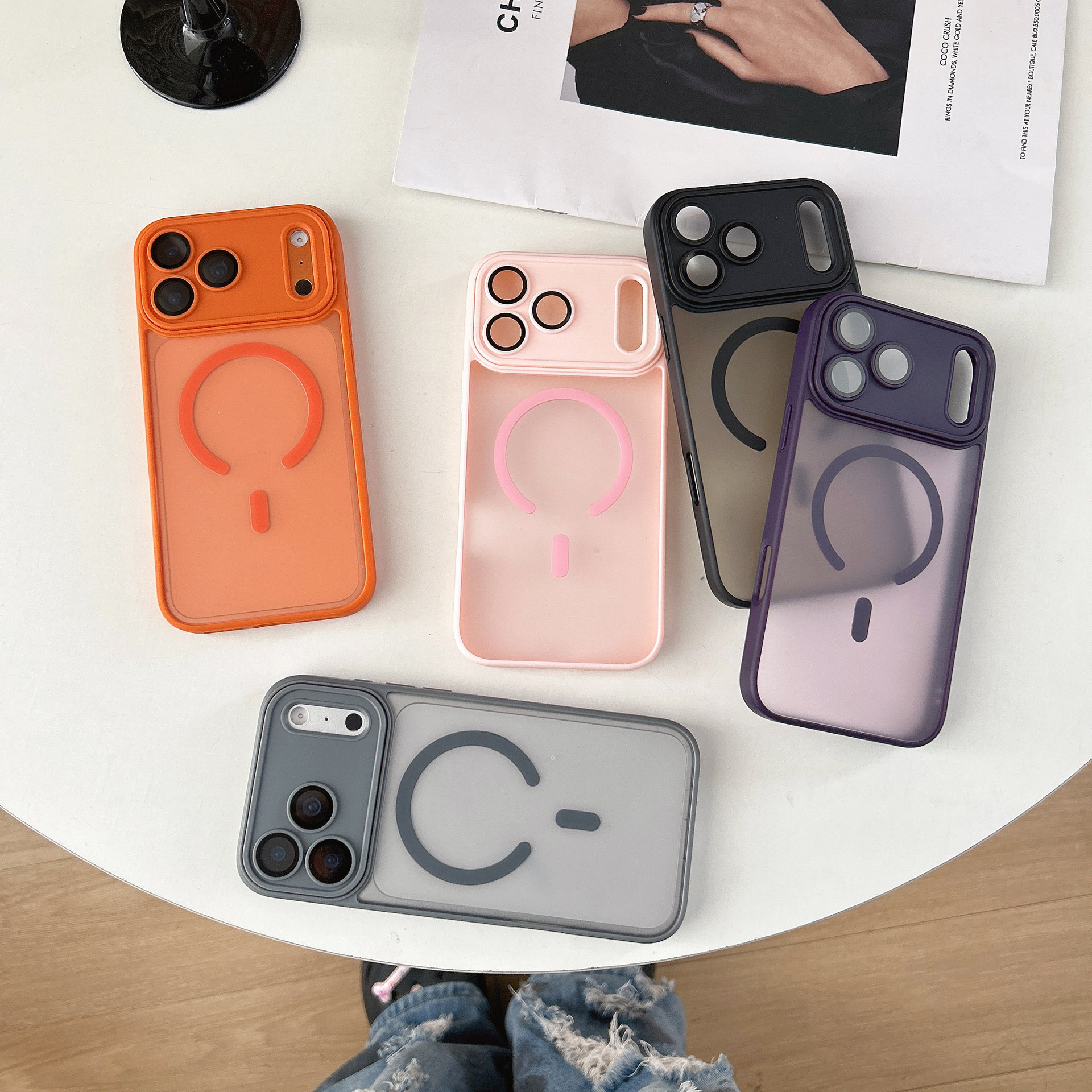Aplicable a Apple 17Promax Skin Sensing Magnetic Phone Case iPhone 15Promax Color Solid Frost Case 16 image 4