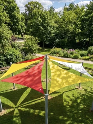 Triangular canopy sunshade sail, rainproof Avtomobil yan çətirləri