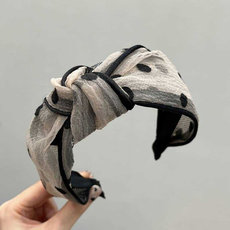 メッシュ水玉ヘッドバンドつば広大人の甘いヘアピンハイスカル洗顔圧力ヘアヘッドバンド韓国インターネット有名人のヘアアクセサリー卸売