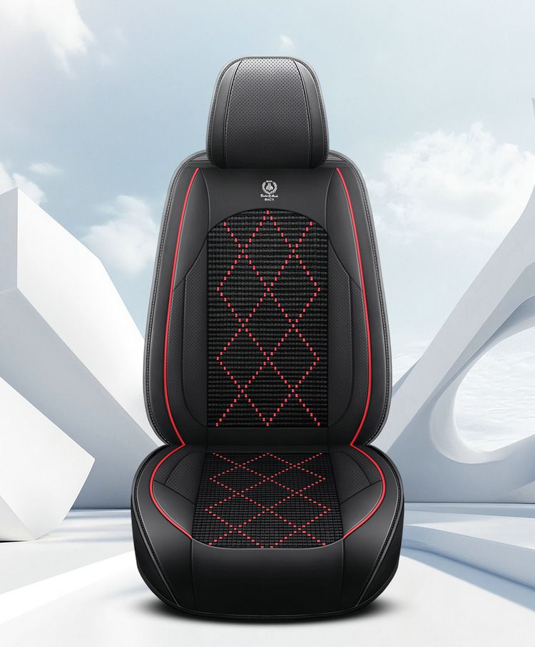 New car seat covers, breathable ice silk material, full-coverage design, suitable for sports cars, universal for drivers, and designed for use in vehicles