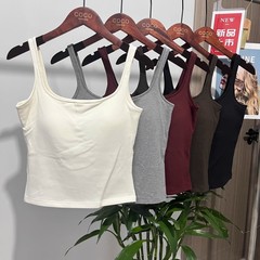 New threaded cotton suspender with chest pad for women wearing fur and beautiful back vest for women wearing chest pad for women wearing fur