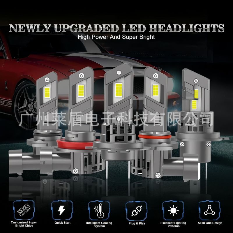 新款E4X直插led雾灯LED汽车大灯近光灯远光灯h7H4 H11HB3无损安装|undefined