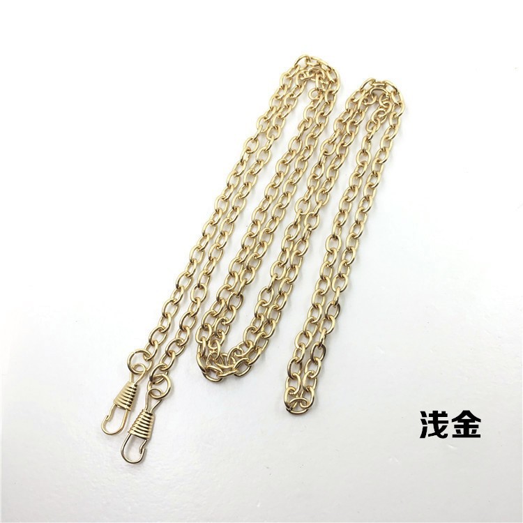 Cadena de palabras 120CMO Cadena de bolsa de hebilla simple Cadena de 1,2 m Cuatro colores opcionales Accesorios de bolsa de oro 0656
