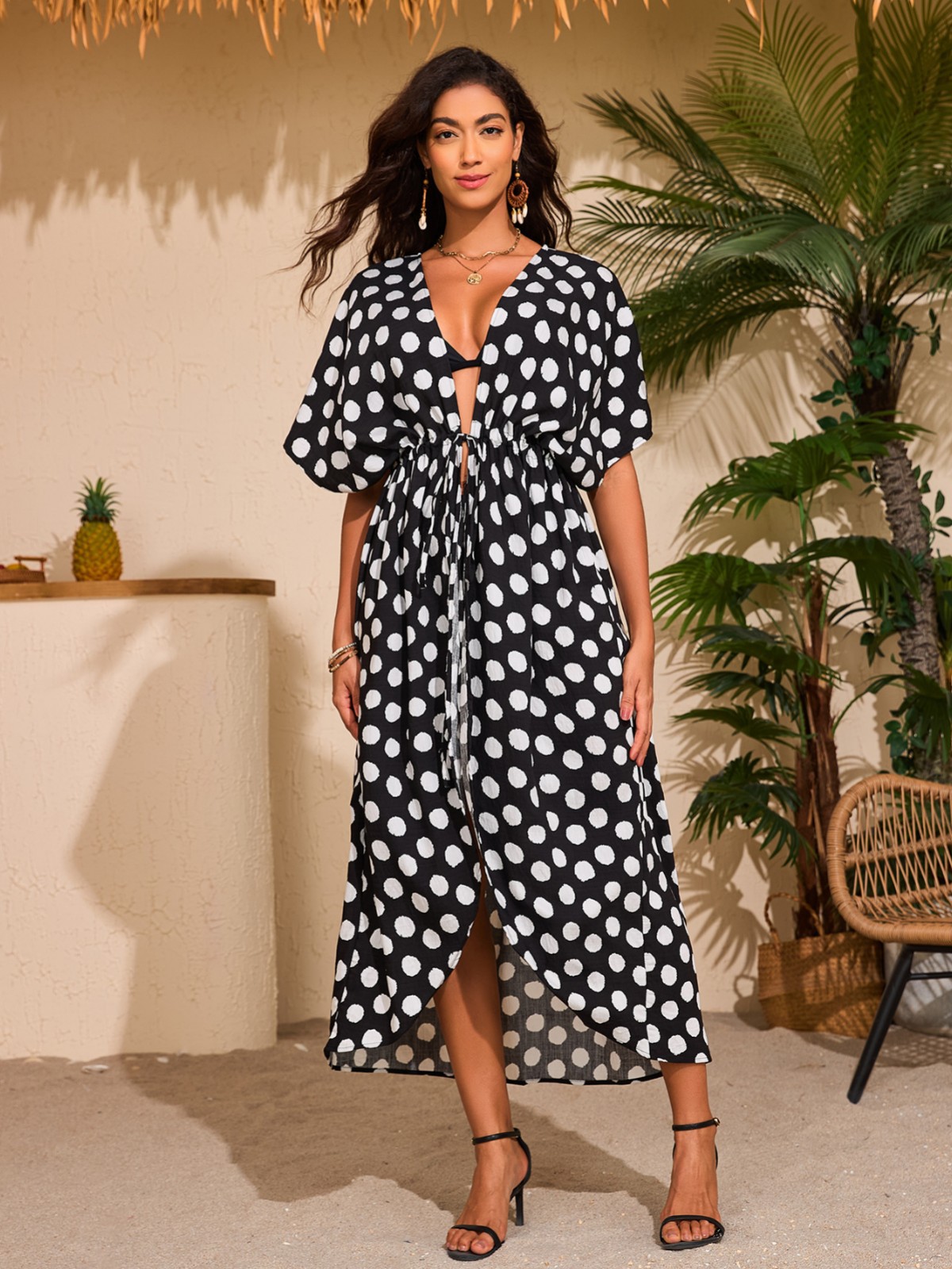 17 colores transfronterizos amazon nueva camiseta de playa vacaciones cardigan bikini cardigan protector solar trajes de baño mujeres CD803