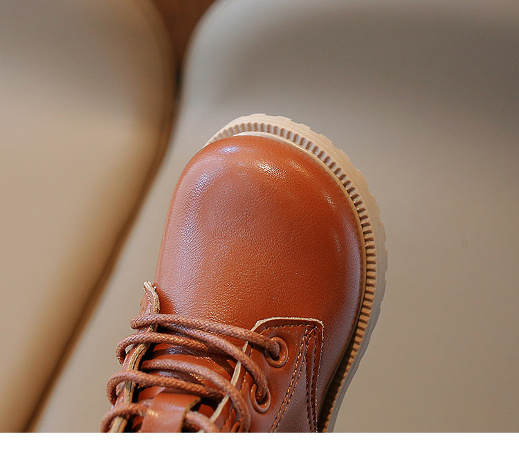 Martin da ragazza 2024 autunno nuovi bambini stile inglese sottile scarpe da ragazzo stivali in pelle per prestazioni studentesche_voghion.com