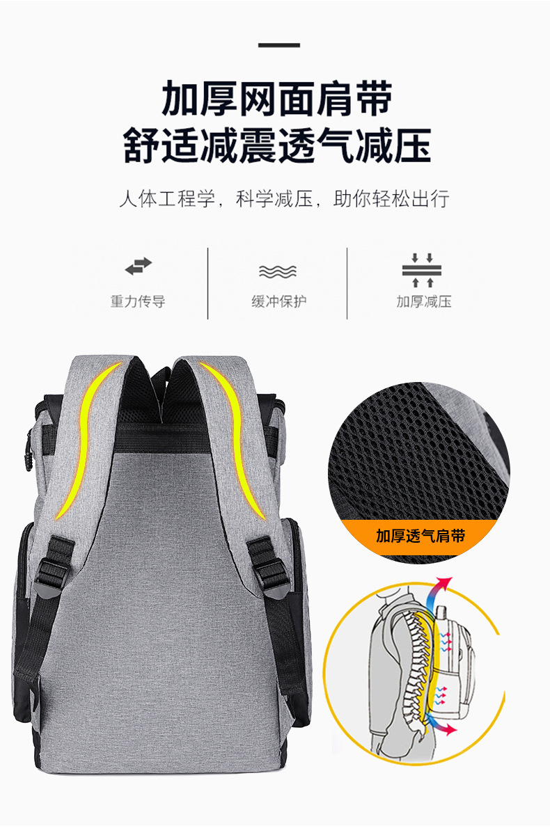 Wholesale of new fashionable, simple and large-capacity shoulder bags, business commuting and casual backpacks, nylon fabric computer backpacks undefined