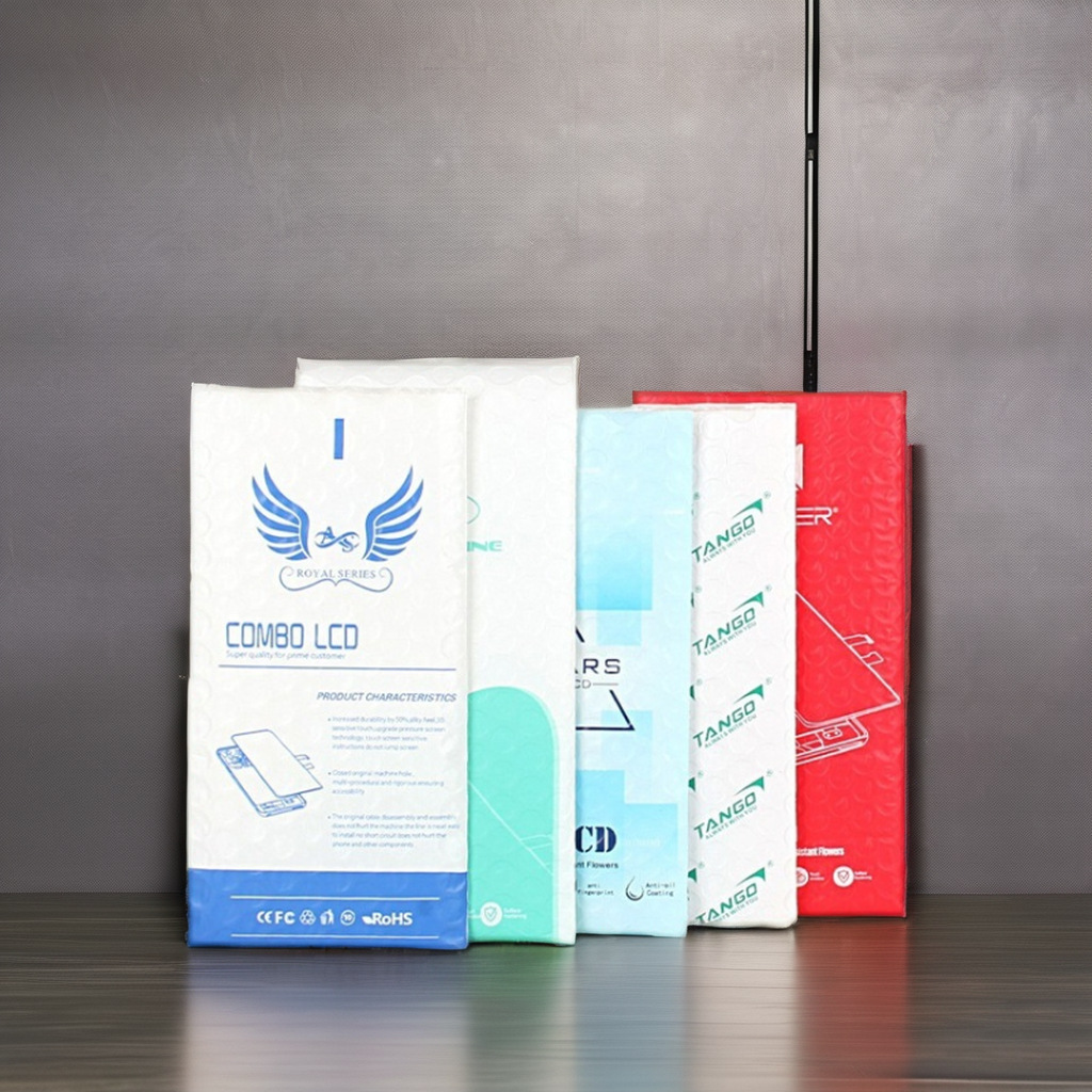 9*17手机屏幕气泡信封袋印刷钢化膜气泡袋加厚白色共挤膜加印LOGO