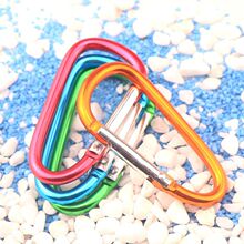 厂家批发6号d型铝合金登山扣小号挂扣户外背包水壶耳机挂钩钥匙扣