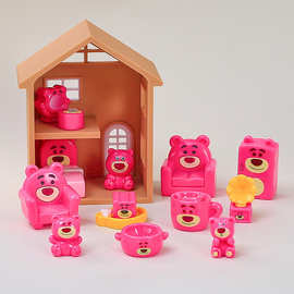 新款莓熊家具创意手工diy奶油胶配饰树脂小配件饰品发夹材料批发