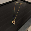 Brand necklace stainless steel, chain for key bag , pendant, does not fade, light luxury style, internet celebrity