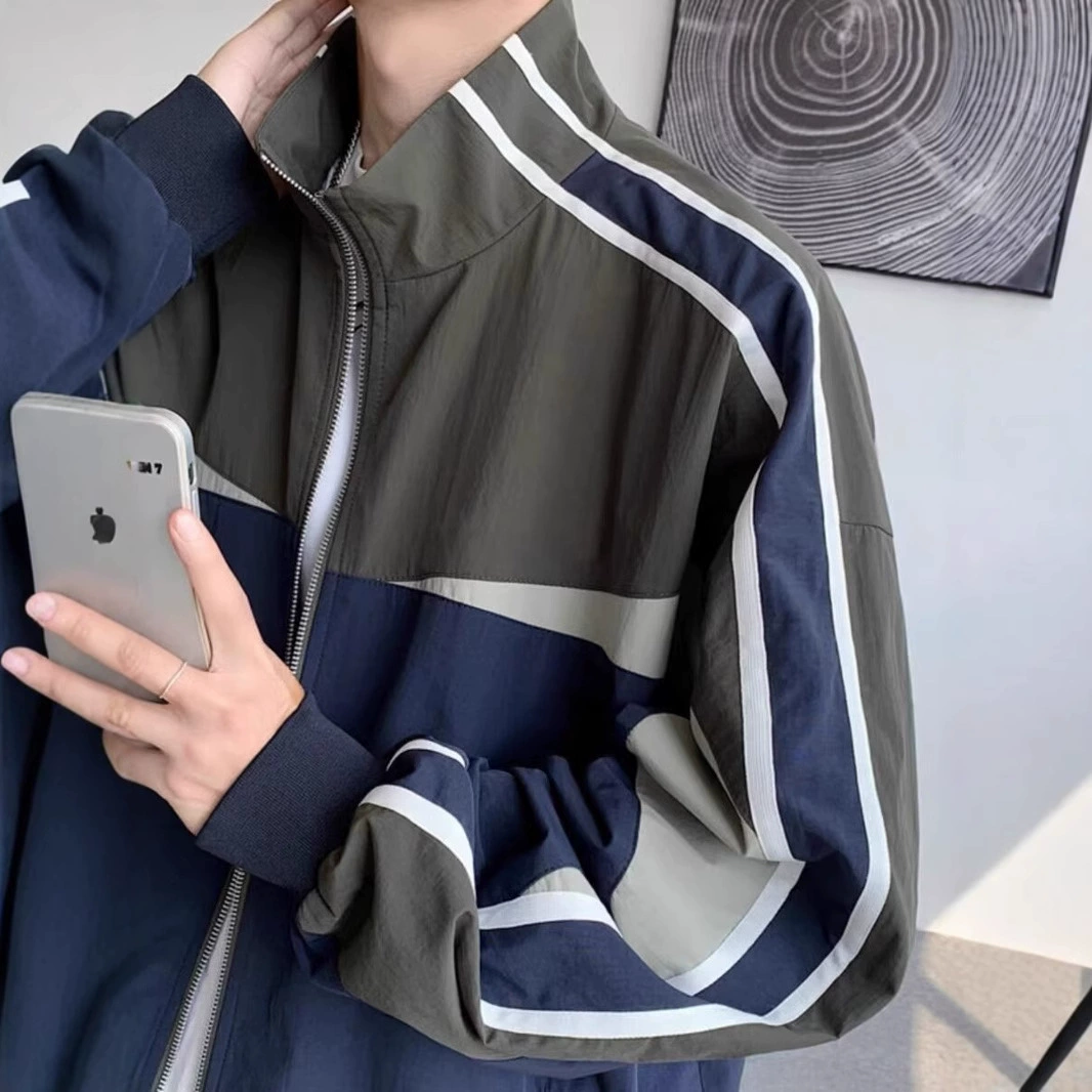 Autumn jacket, trend baseball uniform for leisure, for beloved, oversize