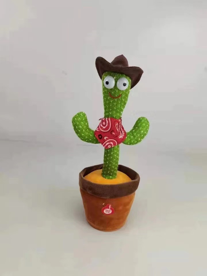 Suministro directo de fábrica TikTok transfronterizo nuevo popular Bobi cactus cantando y bailando juguetes de peluche eléctricos al por mayor