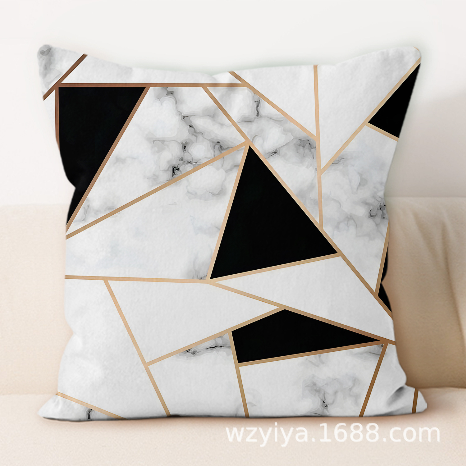 Amazon venta caliente cojín de mármol almohada moderna minimalista geométrica para el hogar sofá cojín almohada