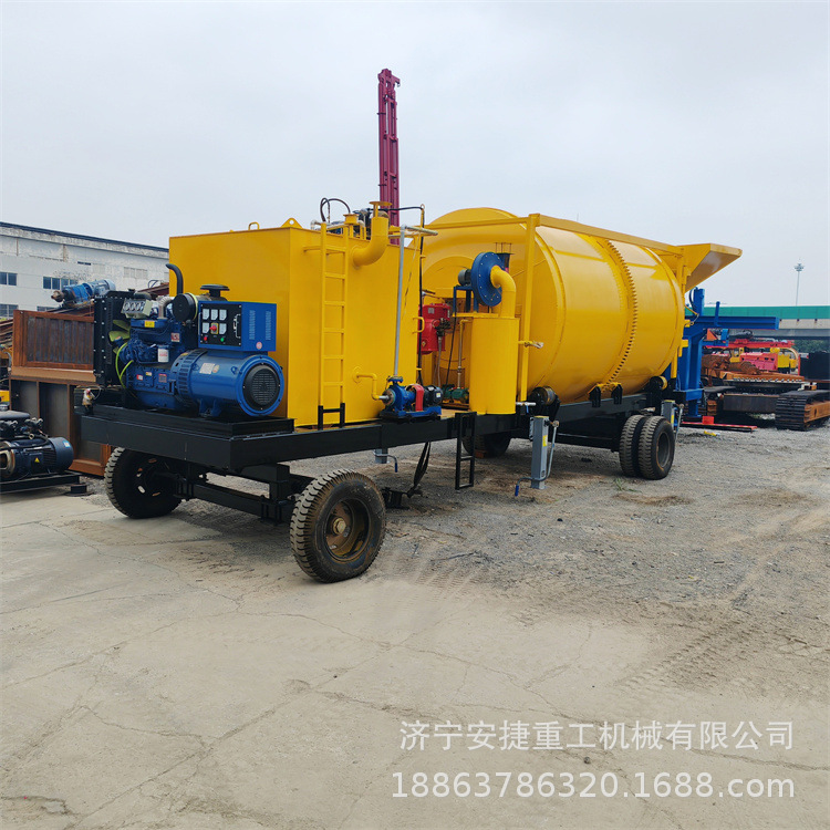 柴油重油天然气沥青拌合机 拖挂牵引式路面摊铺混合料搅拌机