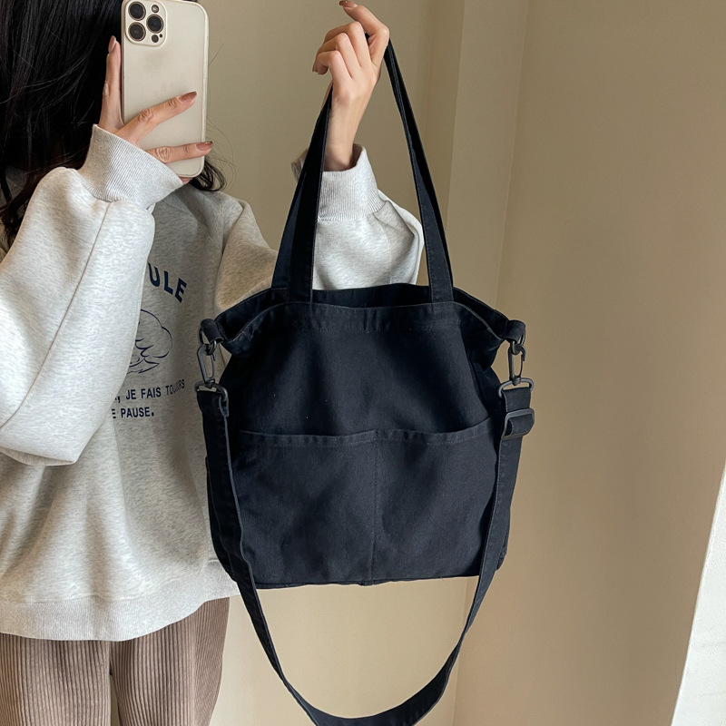 Bolso bandolera de lona de mezclilla Bolso bandolera de mujer Bolso de compras de gran capacidad Bolso Tote Bolso de ocio japonés y coreano al por mayor
