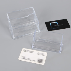Office supplies plastic business card box transparent acrylic personalized creative storage desktop business card holder card box wholesale
