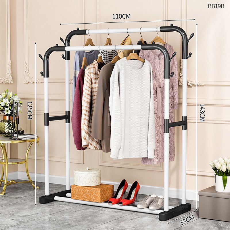 110cm [화이트 더블폴] 업그레이드된 4후크 모델-