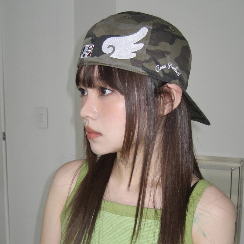 Aeae Embroidered Camouflage Wings Letter Baseball Cap Casual Versatile Slimming Ins Influencer Style Sun Hat