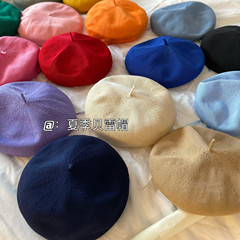 比重柔/新色系夏ベレー帽春夏秋薄ベレー帽メッシュ夏画家帽子通気性