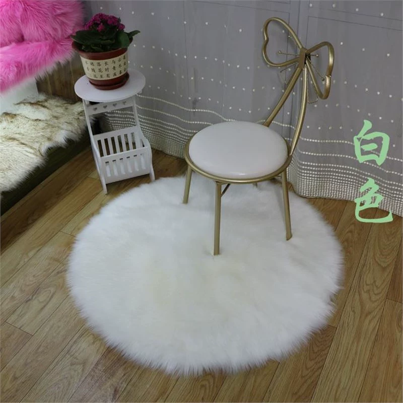 Белые длинношерстные круглые ковры-качалки одеяла корзины одеяла для гостиной повседневная спальня боковые одеяла круглые компьютерные кресла одеяла