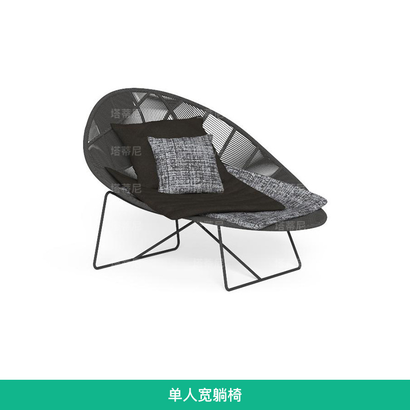 Sofá de exterior para ocio, sillón de jardín moderno y sencillo, diseño de protección solar para una sola persona, muebles de exterior de ratán. image 14