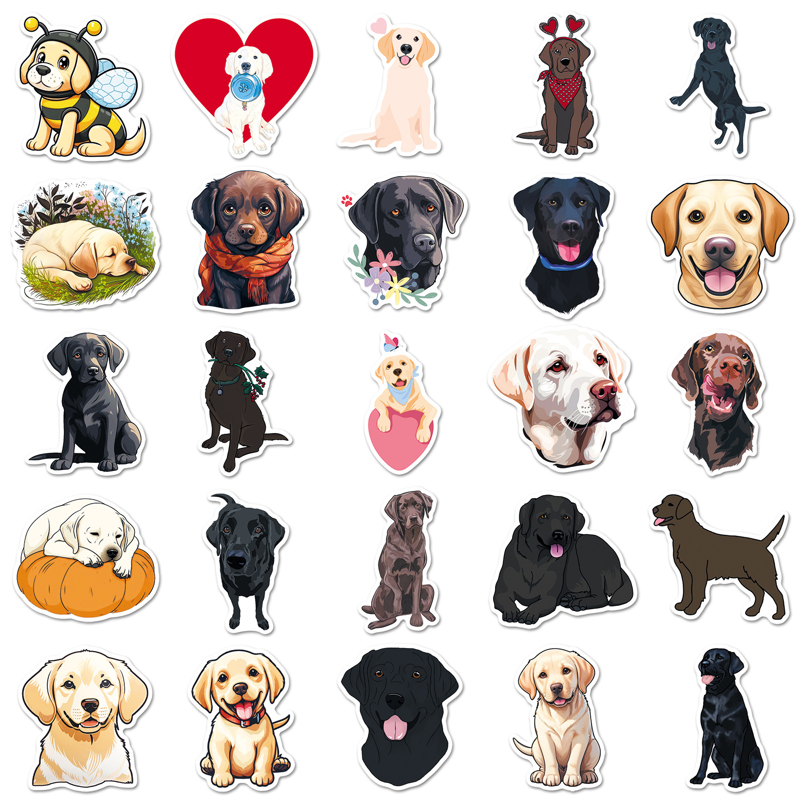 1 Set Quantity Learning Occasion 1 Set Dog Learning PVC Cute Stickers