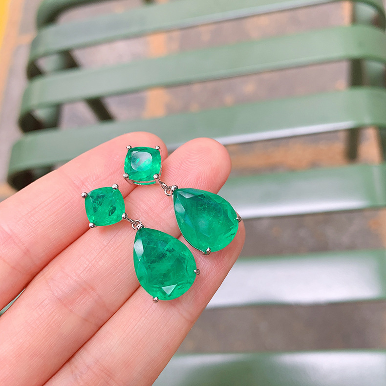 8g Weight Drop Earrings Classification 1 Pair Quantity Birthday Occasion Artificial Gemstones Material Geometric Pattern Women'S Gender Retro Style Retro Geometric Artificial Gemstones Women's Drop Earrings 1 Pair 16