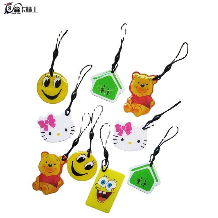 RFID卡通钥匙扣挂件id卡钥匙扣智能学生饭卡UFUID滴胶门禁卡