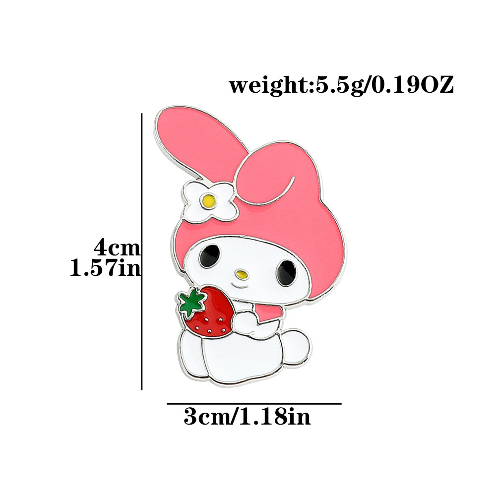 Venta caliente cien Sanrio serie de metal broche de dibujos animados coolomi Yugui perro KT gato todo-fósforo de moda insignia