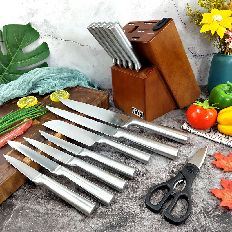 Cuchillo de cocina de acero inoxidable de mango recto conjunto de cuchillos de regalo casero cuchillo de cocina cuchillo de carne cuchillo de frutas