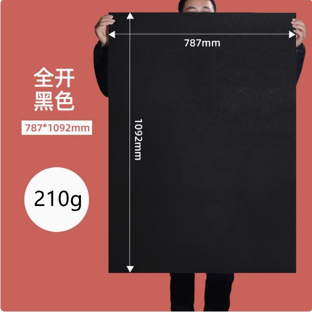 Cartón negro al por mayor pintura retro grueso estilo antiguo tarjeta negra embalaje decorativo fondo clásico hecho a mano cartón duro