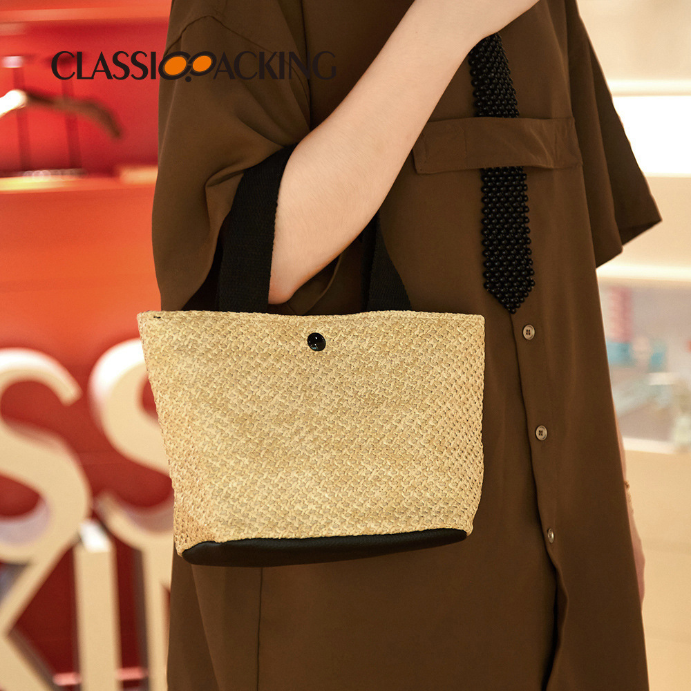 Bolso de mano de gran capacidad al por mayor de fábrica, bolso de mano de material, bolso bento simple japonés, se puede imprimir con logotipo