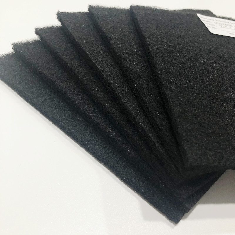 工厂销售活性炭纤维状过滤网 黑色纤维棉过滤棉滤片 净化空气用料