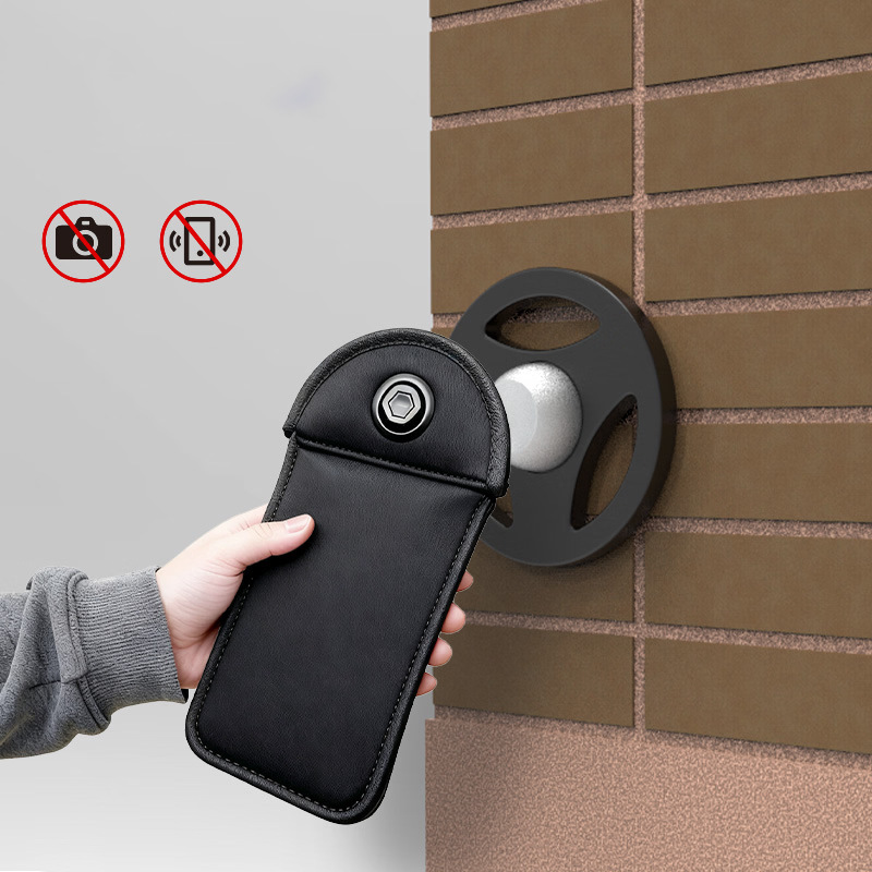 Magnetic Lock Phone Pouch Signal-Blocking Phone Bag Lockable Mobile Phone Pouch Hidden Pin Anti-Theft Feature