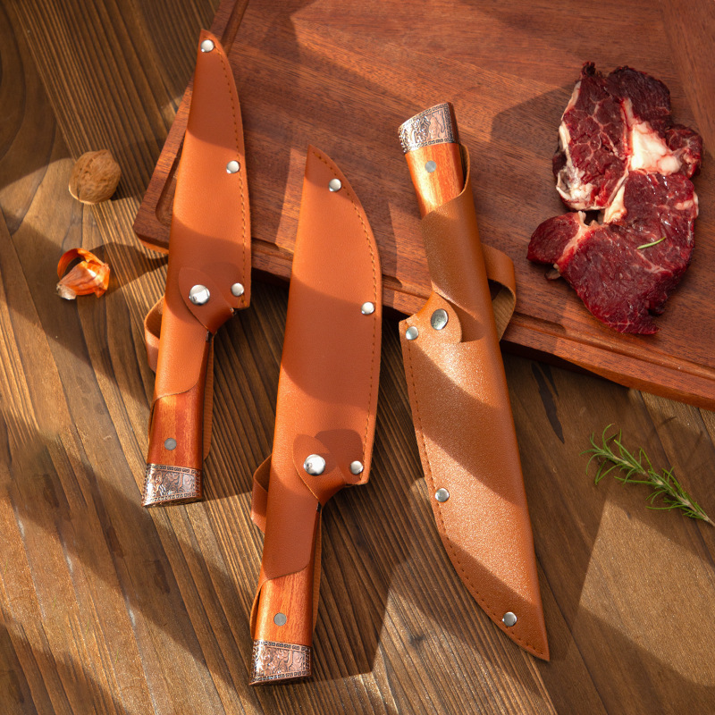 Fábrica directa de cuchillo de hueso de acero inoxidable forjado a mano cerdo matador cuchillo de corte de carne comercial de carne de vaca y ovejas