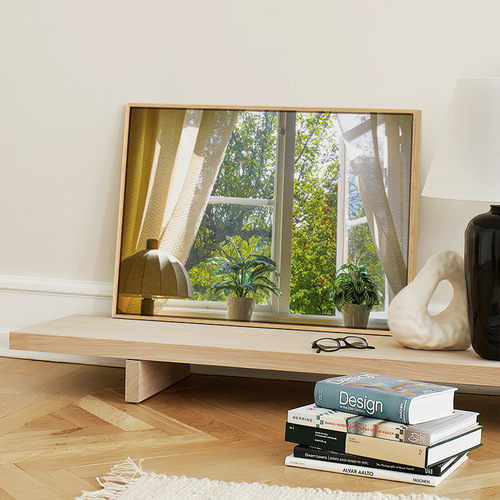 Landscape painting hanging painting ins style window small fresh bedroom decoration painting bedside window view log style painting