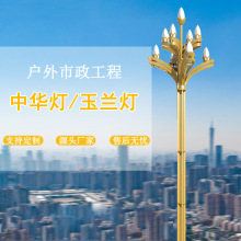 定制节能8米10/12米玉兰灯户外市政道路装饰路灯大型市电中华灯