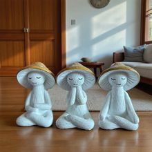 蘑菇瑜伽装饰摆件迷人瑜伽造型家居玄关客厅书桌办公室装饰摆件