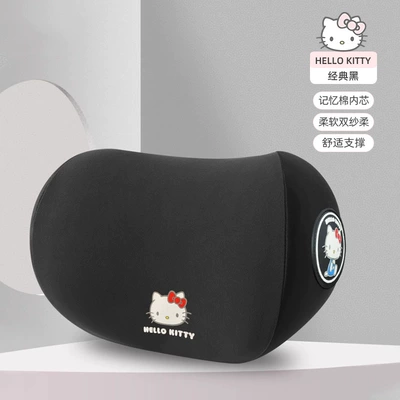 Kitty car headrest neck Headrest - kt004-2-classic-black-headrest-1-memory-foam-inner-core-double-yarn-soft-style