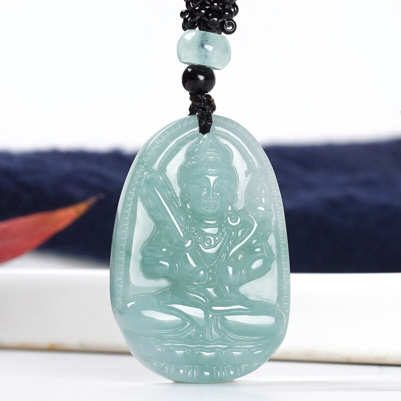 天然翡翠玉观音吊坠生肖本命佛守护神虚空藏菩萨大日如来男女挂件